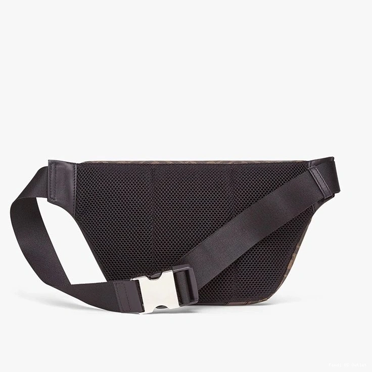 Affordable HOT FF Fabric Brown Belt Bag Fendi In Motif Coffee 0823